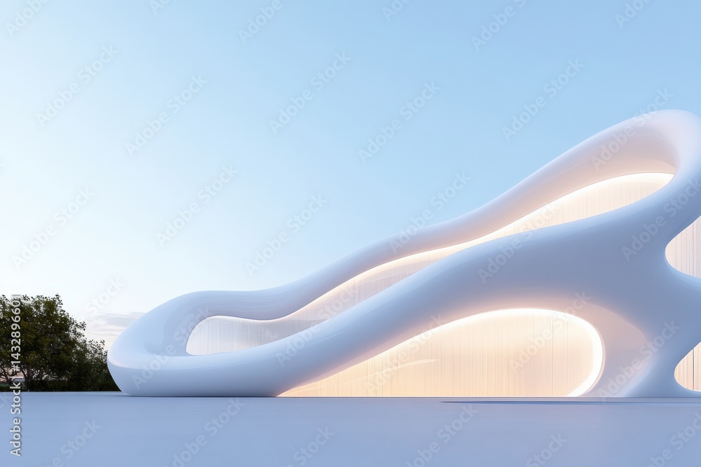 Poster modern architecture with abstract design