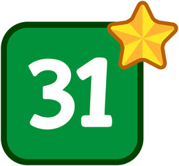 Cute christmas Calendar Number 31