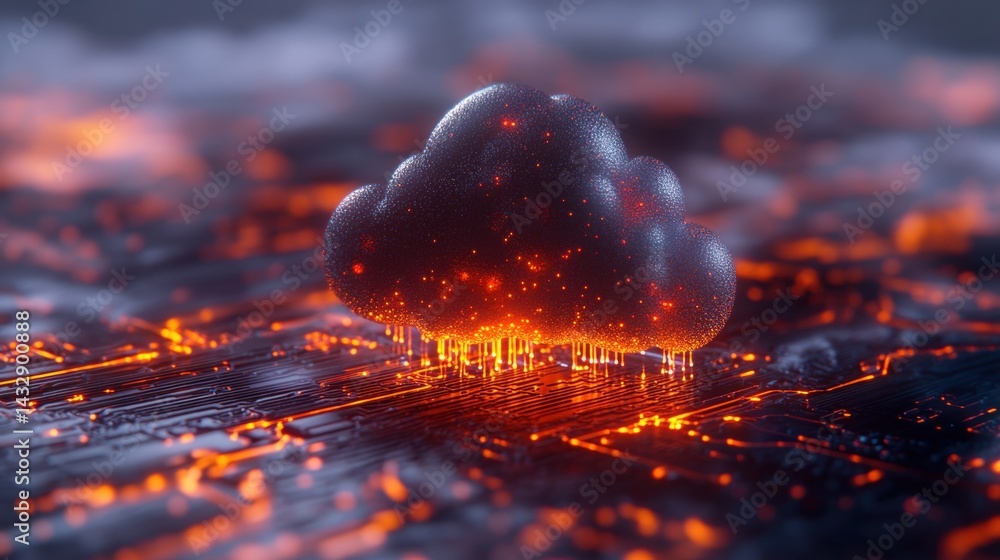 Poster cloud computing infrastructure concept