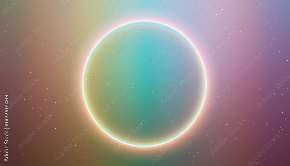 Poster celestial ring phenomenon universe abstract art cosmic environment digital viewpoint light and color