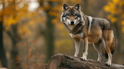 Obraz premium Warm abstract blurred background golden hues impressionistic style