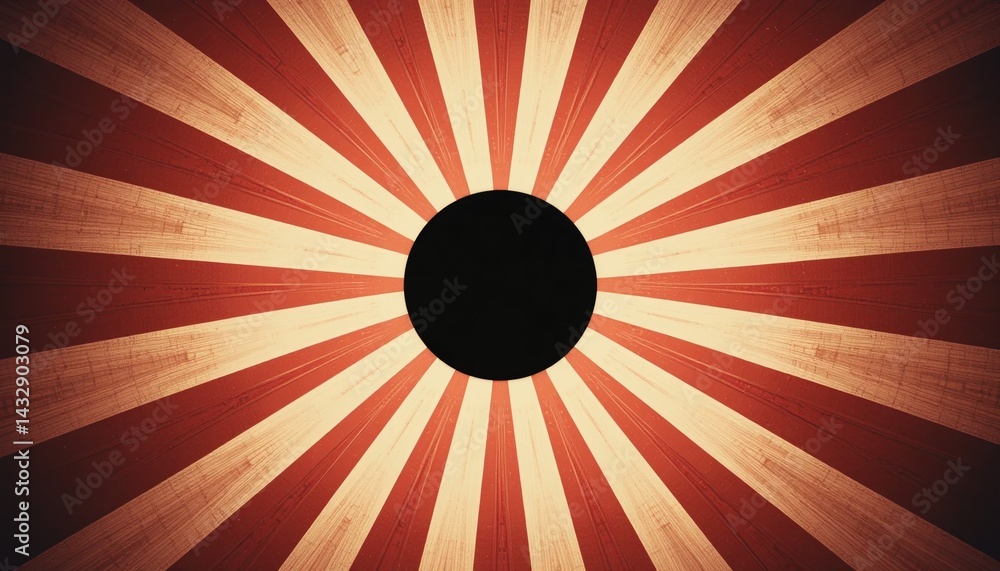 Poster dynamic retro sunburst graphic design digital format bold visuals abstract creative concept for impa