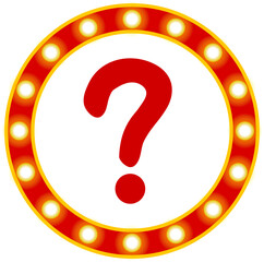 Casino Bulb Round Shape Question Mark