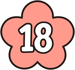 Cute Flower Shape Number 18

