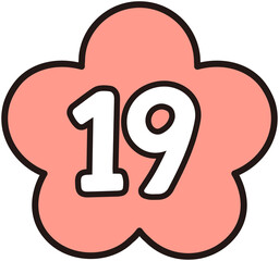 Cute Flower Shape Number 19

