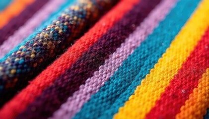Striped fabric swatch close-up, showing texture and weave, design, material, swatch