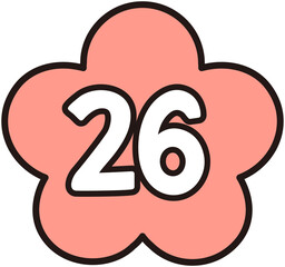 Cute Flower Shape Number 26

