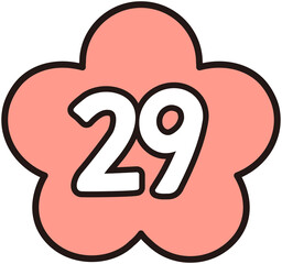 Cute Flower Shape Number 29

