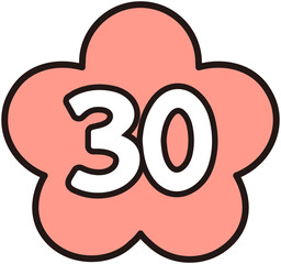 Cute Flower Shape Number 30

