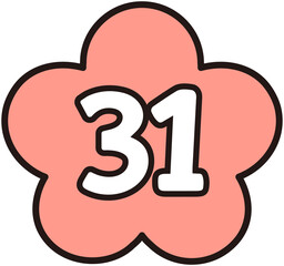 Cute Flower Shape Number 31

