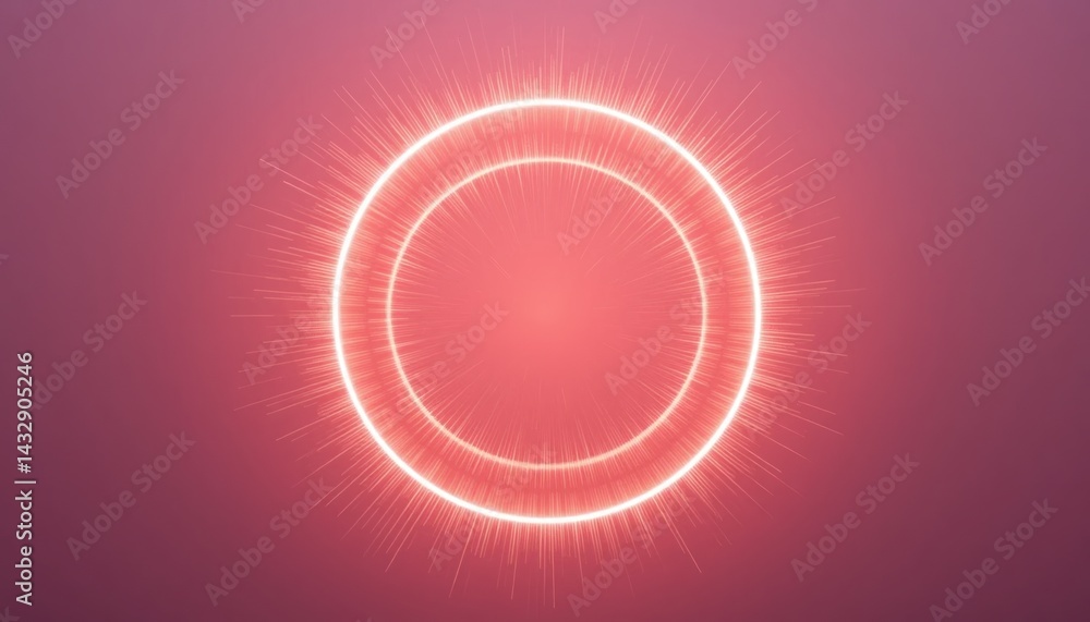Poster dynamic circular light display abstract background visual art digital environment close-up energy an