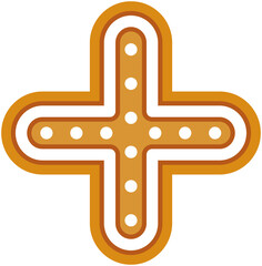 Fototapeta premium Gingerbread percent plus sign + 