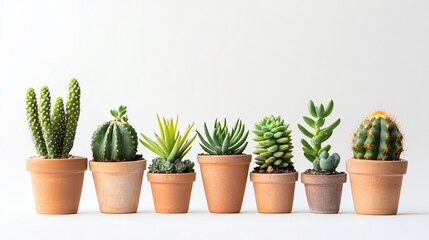 Fototapeta premium Succulent Arrangement in Pot - Front View