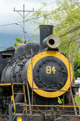  Steam locomotive number 84 on display in a park in Palmar Sur, Costa Rica