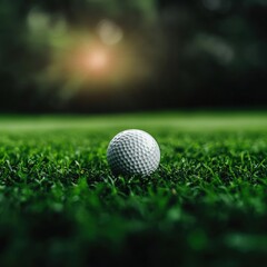 Obraz premium Golf ball on green grass