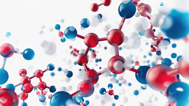 Medical background with abstract growth hormone and biotechnology elements