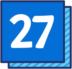 Blue Square Number 27
