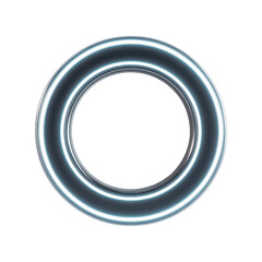 Fototapeta premium Abstract Metallic Ring Glowing Circular Frame for Design