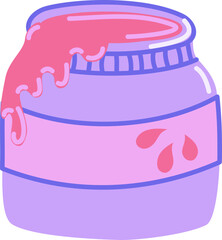Jar with Pink Paint