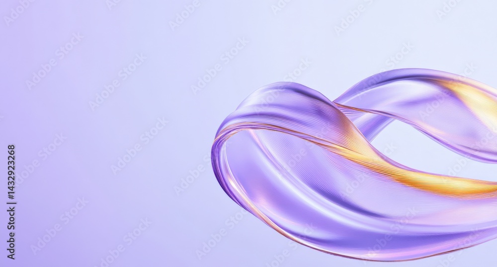 Poster abstract ribbon on soft background