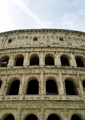 Naklejka premium Colosseum in Rome, Italy. Roman Coliseum is one of the main tourist attractions in Rome.
