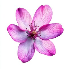 Vibrant pink flower, detailed view