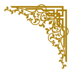 gold corner decorative vector.eps