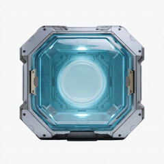 Futuristic Octagonal Portal Sci-Fi Technology Interface