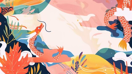Fototapeta premium Dragon Boat Festival Letter Background: Pouring Emotions into Letters, Writing a Tender Chapter of the Blending of Traditional Connotations and Sentiments of Longing during the Dragon Boat Festival