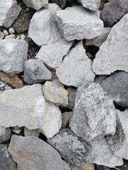 Grey stone rock pattern on the building