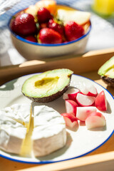 beautiful picnic set with nice food