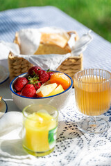 beautiful picnic set with nice food