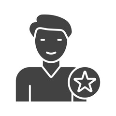 Leader icon vector image. Suitable for mobile apps, web apps and print media.