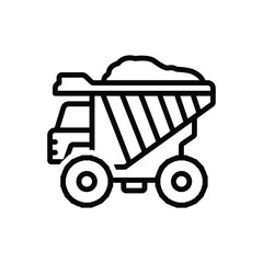 Black line icon for belaz