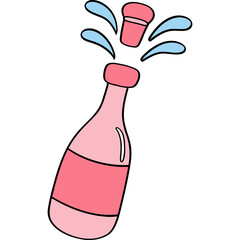 Wine bottle Illustraion