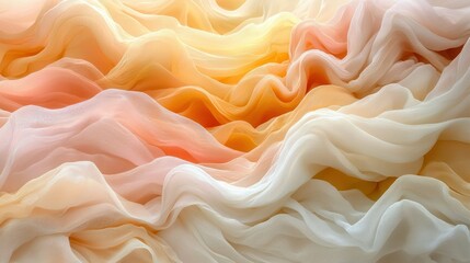 Abstract Silk Fabric Texture: Warm Hues and Gentle Waves