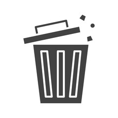 Trash icon vector image. Suitable for mobile apps, web apps and print media.