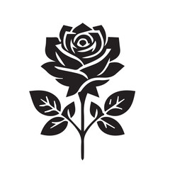 "Vector Set of Black Rose Silhouettes – Floral Graphic Elements for Tattoo, Gothic, and Romantic Design"