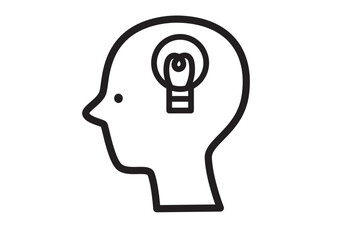 横から見た顔のアイコン　いろいろな感情