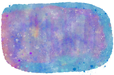 Colorful purple watercolor splash stain background for textures