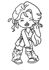 little girl with a toy