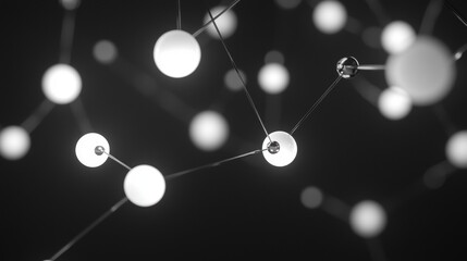 A network of glowing spheres connected by thin lines.