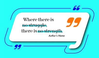 Quote with copy space speech bubble banner for social media post, testimonial banners, text box vector