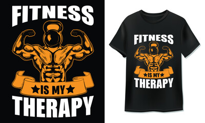 Bold Gym Typography T-Shirt Design 