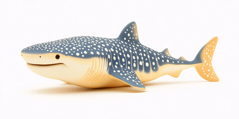 A charming whale shark toy figurine. Detailed and playful,