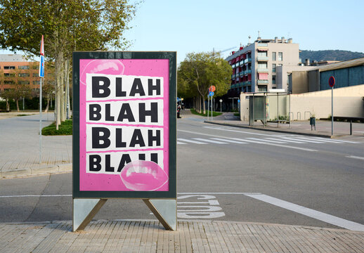 Vertical Urban Ad Panel Mockup