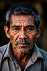 Fototapeta premium arafed man with a mustache and a moustache looks at the camera