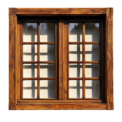 wooden window with wooden shutters