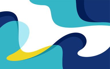 Papercut background in wavy style. summer abstract vector background