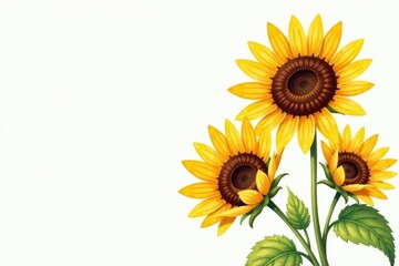 Loose watercolor sunflowers, charming bouquets , bouquet, home, style